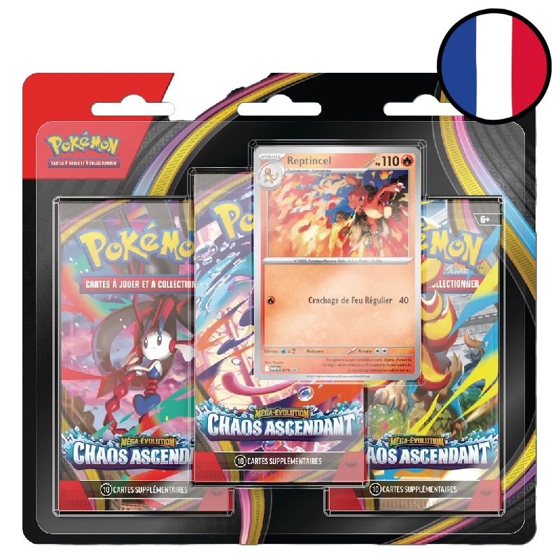 Mega Evolution – Chaos Rising 3-Pack Blister - Charmeleon - Pokémon FR