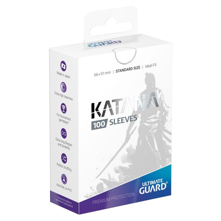 100 pochettes Katana format Standard White - Ultimate Guard