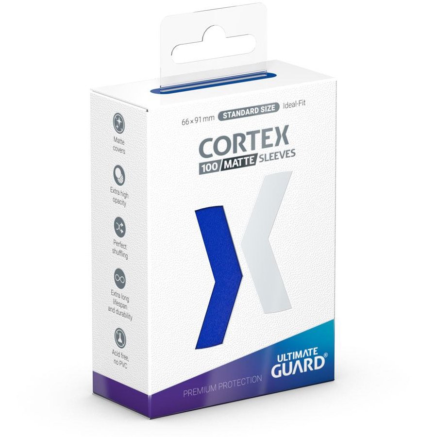 100 Matte Blue Cortex Standard Size Sleeves - Ultimate Guard