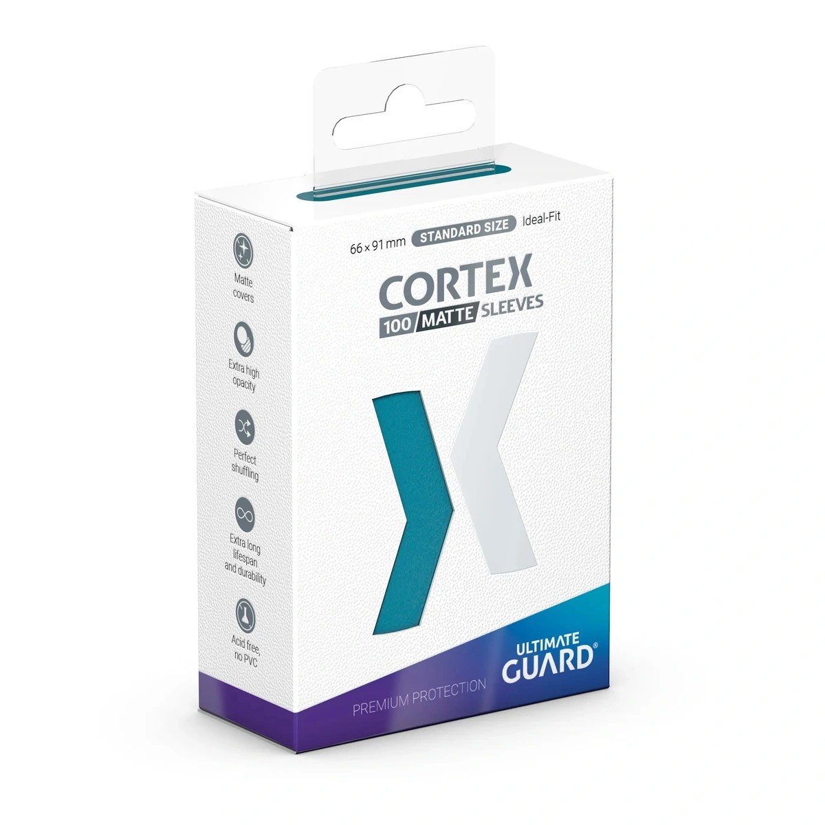 100 Petrol Blue Cortex Standard Size Sleeves - Ultimate Guard