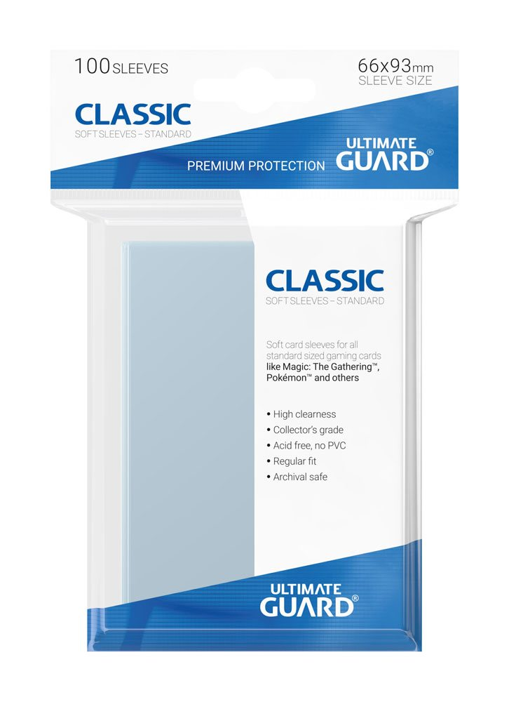 100 pochettes Classic Soft format Standard Clear - Ultimate Guard