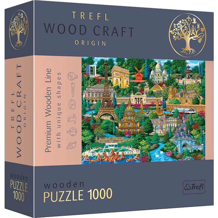 1000-piece wooden puzzle - France (Trefl)