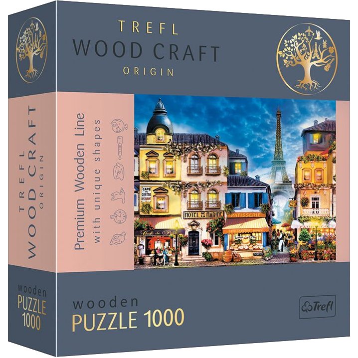 1000-piece wooden puzzle - French Alley (Trefl)