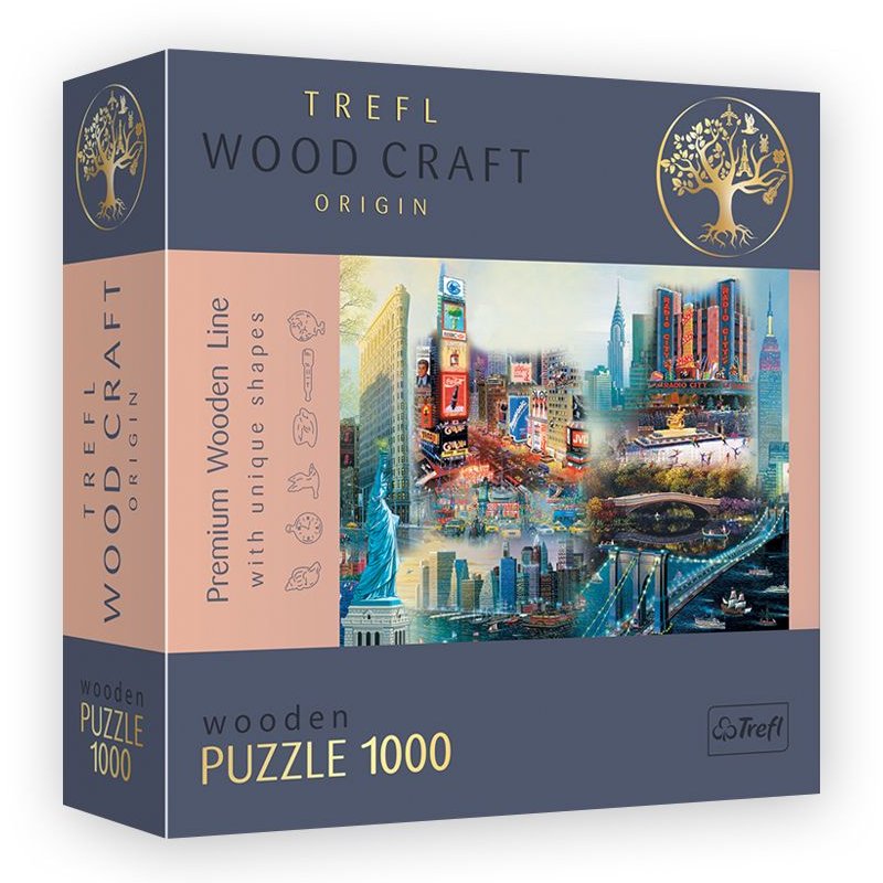 Wooden Jigsaw Puzzle 1000 Pieces - New-York - Trefl