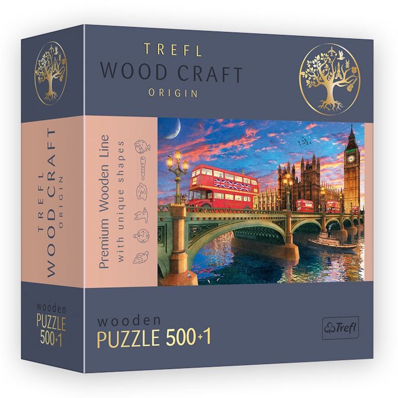 Wooden Jigsaw Puzzle 500+1 Pieces - London - Trefl