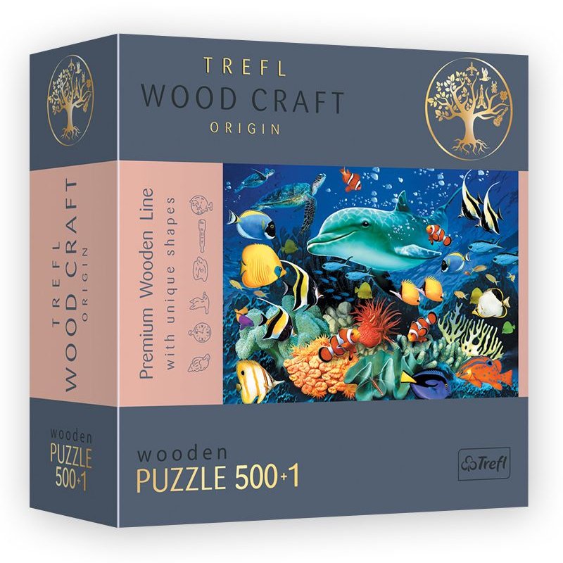 Wooden Jigsaw Puzzle 500+1 Pieces - Sea Life - Trefl