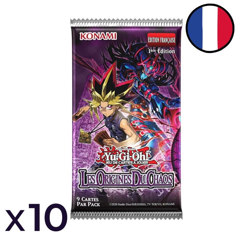 Lot de 10 Boosters Les Origines du Chaos - Yu-Gi-Oh! FR