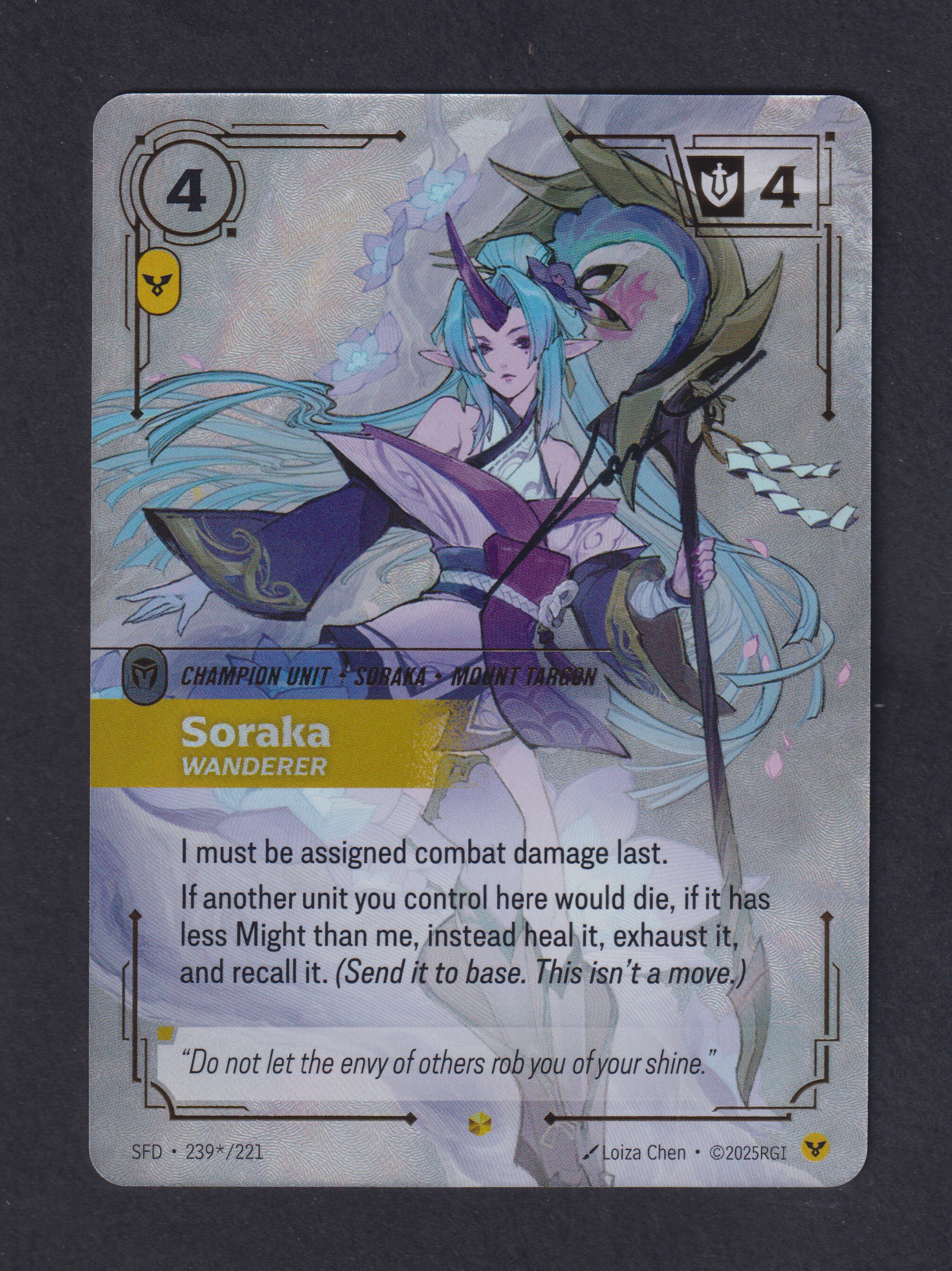Soraka - Wanderer - Riftbound: League of Legends card (65972) | Playin