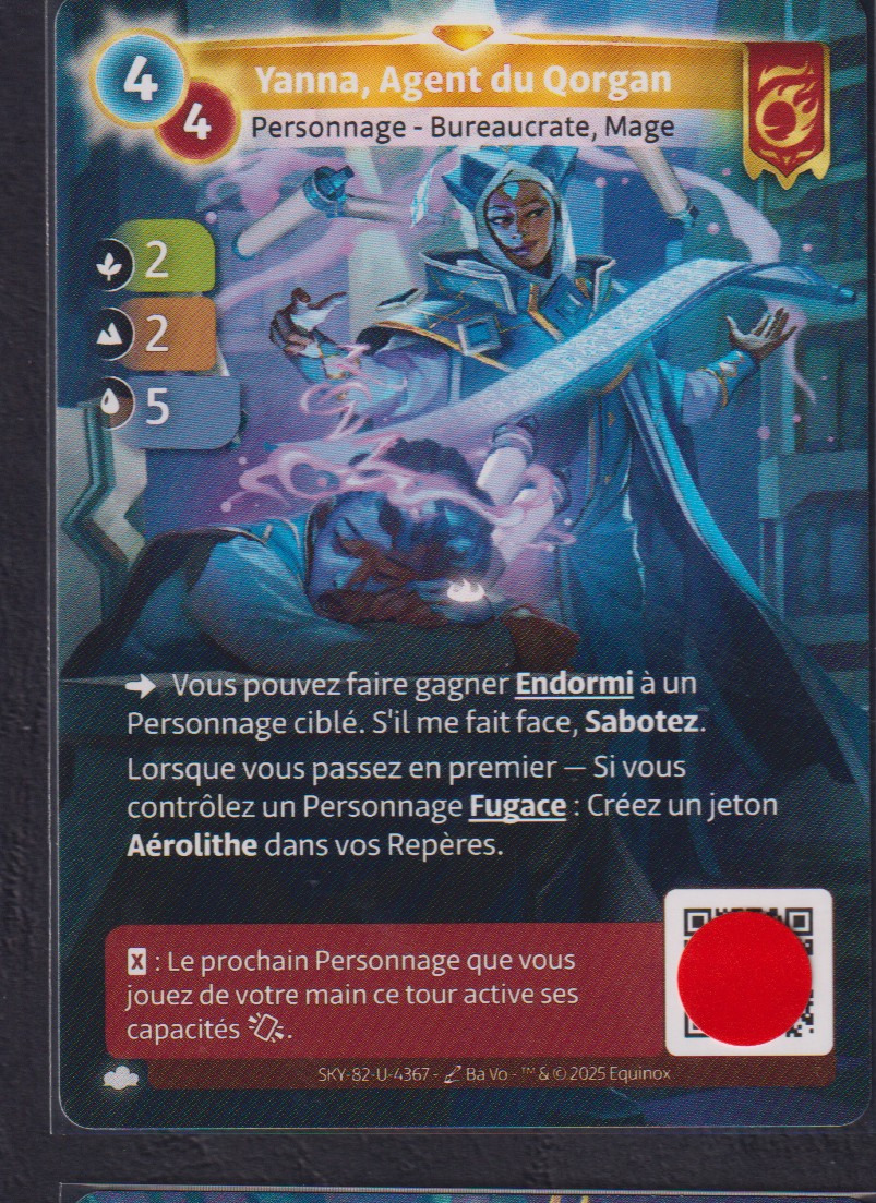 Yanna, Agent du Qorgan - F Bravos
